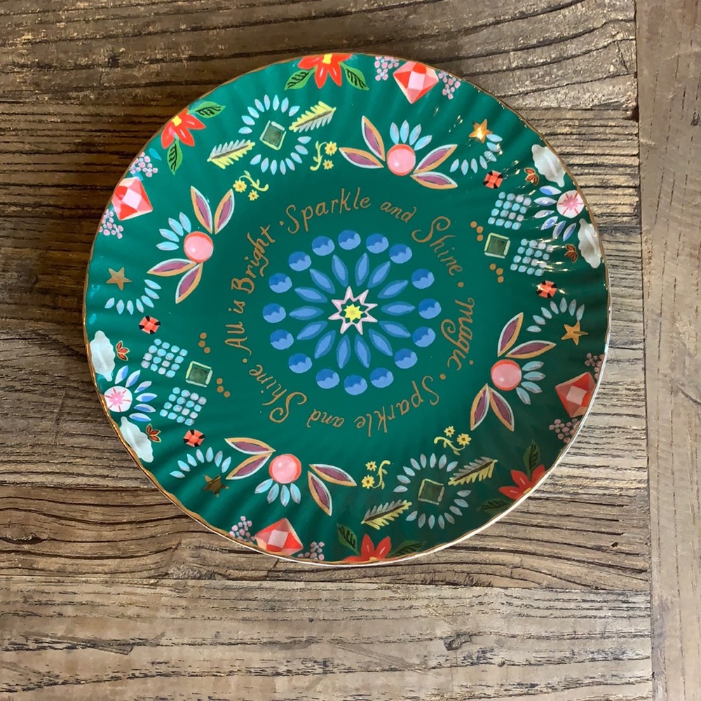 NEW Anthropologie holiday dessert plate